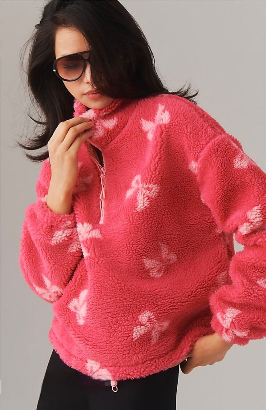 NWT Beach Riot x Anthropologie Leona Slopes Sherpa Pullover. Size M Retails $188
